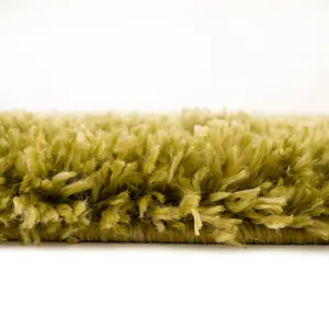 Lime Green Thick Soft Shaggy Runner Rug 60x240cm