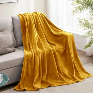 Adamczyk Throw Blanket Ochre / W130 x L150cm