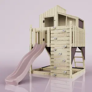 PolarPlay Kids Scandinavian Style Climbing Platform & Playhouse with Slide - Flavia Rose