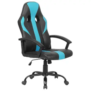 Office Chair Faux Leather Turquoise SUCCESS