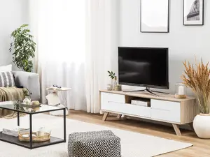 Beliani Modern TV Stand White FORESTER