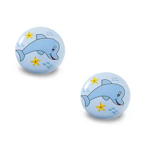 DecorAndDecor - BIMBA Kids Dolphin Ceramic Decorative Cupboard Drawer Knobs Porcelain - Pair