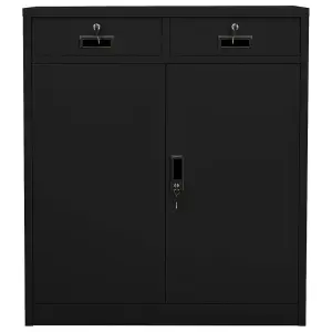 Berkfield Office Cabinet Black 90x40x102 cm Steel