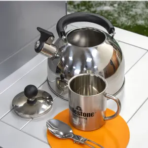 Milestone Camping 2 Litre Stainless Steel Camping Kettle