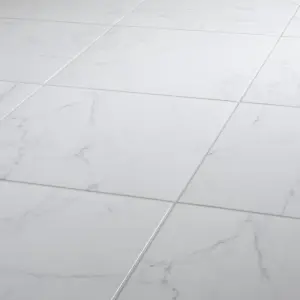 Elegance White Gloss Marble effect Ceramic Floor Tile Sample