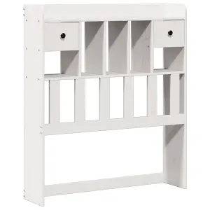 Berkfield Bookcase Bed without Mattress White 90x200 cm Solid Wood Pine