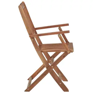 vidaXL Folding Outdoor Chairs 2 pcs Solid Acacia Wood