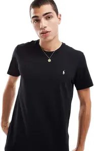 Polo Ralph Lauren Lounge T-Shirt In Black With Logo - Black (Size: S)