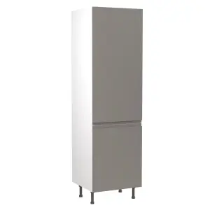 Kitchen Kit Fridge & Freezer Tall Housing Unit 600mm w/ J-Pull Cabinet Door - Ultra Matt Dust Grey