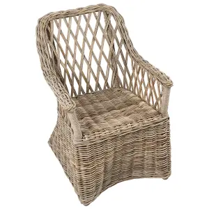 Set of 2 Garden Armchairs MAROS II Rattan Natural