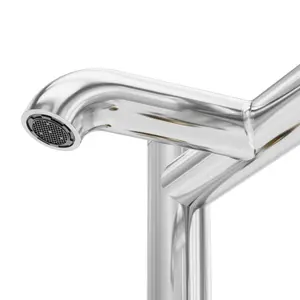 GoodHome Owens Gloss Chrome effect Deck-mounted Manual Double Bath Filler Tap