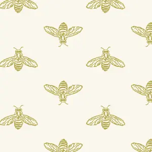 Joules Yellow Bee Smooth Wallpaper Sample