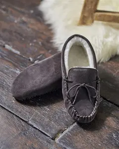 Mens Sheepskin Moccasin Brown | Woolovers