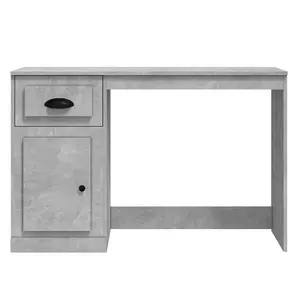 Berkfield Desk with Drawer Concrete Grey 115x50x75 cm Engineered Wood