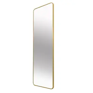 Kallas Metal Flat Wall Mirror Brass