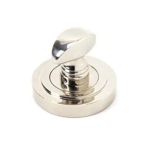 From The Anvil Polished Nickel Round Thumbturn Set (Art Deco)