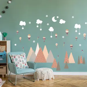 Walplus Combo Kids - Flying over Mountains Wall Stickers PVC