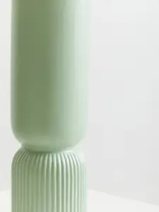 Interiors by Premier Sturdy Ceramic Design Sage Green Vase, Spacious Flower Ceramic Vase, Lightweight Vase For Artificial Flowers