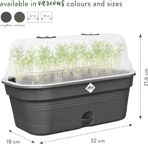 Elho Green Basics Medium All in 1  Recycled Plastic Grow Tray Living Black