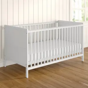  Cot Bed with Mattress White