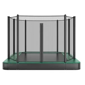 Akrobat 11ft x 8ft Orbit Flat Rectangular Trampoline