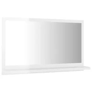 Dorlene Framed Wall Mounted Bathroom Mirror High Gloss White / 60 cm