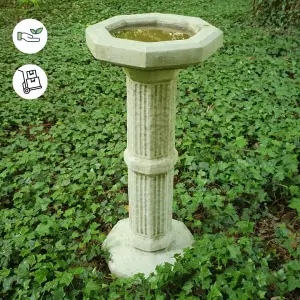 Cheltenham' Tall Birdbath with Octagonal Top