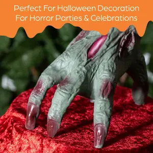 Global Gizmos Crawling Zombie Hand Halloween Decoration / Touch Activated Movements and Noises / Halloween Party