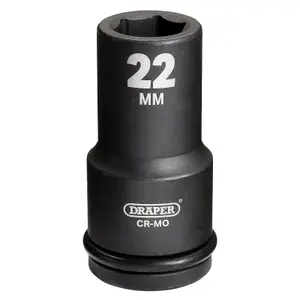 Draper Expert 22mm 3/4" Square Drive Hi-Torq 6 Point Deep Impact Socket (5054)