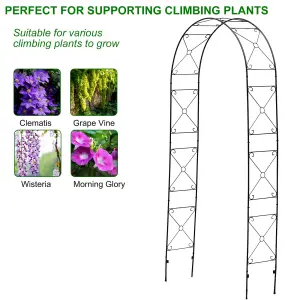 Metal Decorative Cross Garden Arch Rose Climbing Plants Archway Path