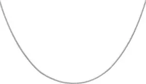 Goldsmiths 9Ct White Gold 60cm (24') Curb Chain 1mm Width - Goldsmiths Necklaces