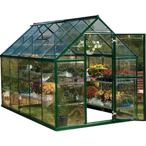 Harmony Greenhouse 6 x 4 Grey / 208cm H x 185cm W x 126cm D