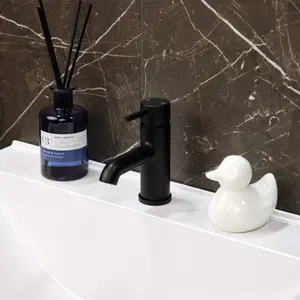 Flode Kumla Mono Basin Mixer Tap - Matt Black