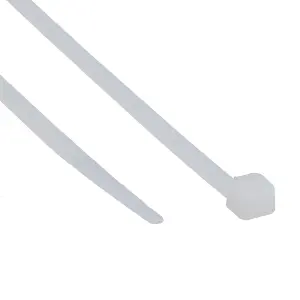 White Nylon Cable Ties Zip Ties Lock Ties 2.5mm x 100mm 100 Pack