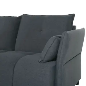 Corner Sofa TOMRA Graphite Grey Fabric Right Hand