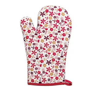 Maison by Premier Red Daisy Single Oven Glove