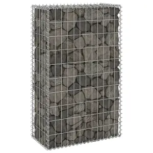 Berkfield Gabion Wall with Covers Galvanised Steel 60x30x100 cm