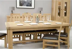 Bordeaux Solid Oak Extra Large Grand Extending Dining Table