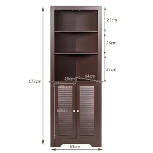 Costway Bathroom Corner Freestanding Cabinet