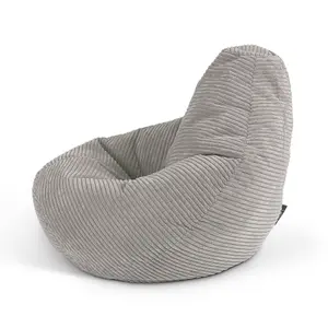 icon Kids Dalton Corduroy Bean Bag Chair Grey Childrens Bean Bags