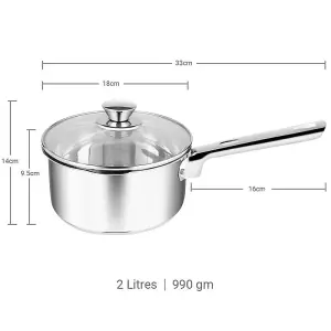 Penguin Home  Professional Induction-Safe Saucepan with Lid