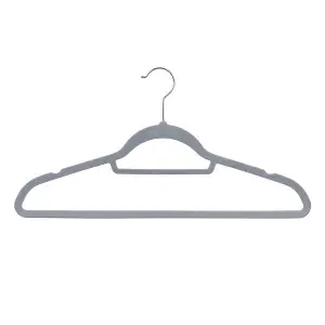 LIVIVO Grey Plastic Clothes hangers, Pack of 50