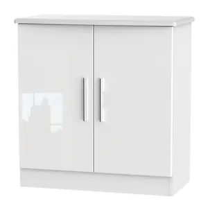 Harrow 2 Door Cabinet in White Gloss (Ready Assembled)