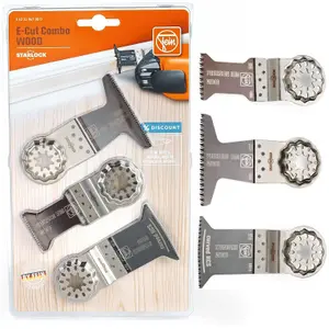 Fein Starlock E-Cut Saw Blade 3PC Multi Tool Set  Wood Combo Plunge Cut Saw