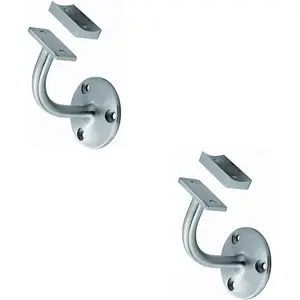 2x Handrail Bracket Saddle Suits 38mm Diameter Handrail Satin Stainless Steel