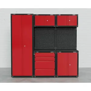 Sealey American Pro 2.0m Modular Storage System 665mm - Red APMS80COMBO3