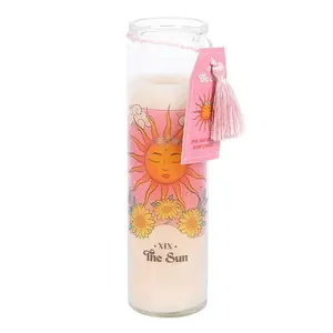 Something Different The Sun Grapefruit Tube Candle Pink/White (One Size)