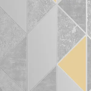 Superfresco Milan Yellow Geometric Smooth Wallpaper