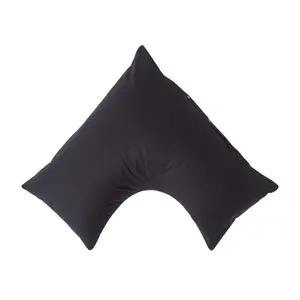 Homescapes Black Egyptian Cotton V Shaped Pillowcase 200 TC