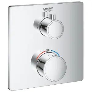 Grohe Grohtherm Thermostatic Shower Mixer For 2 Outlets With Integrated Shut Off/Diverter Valve (24079000)